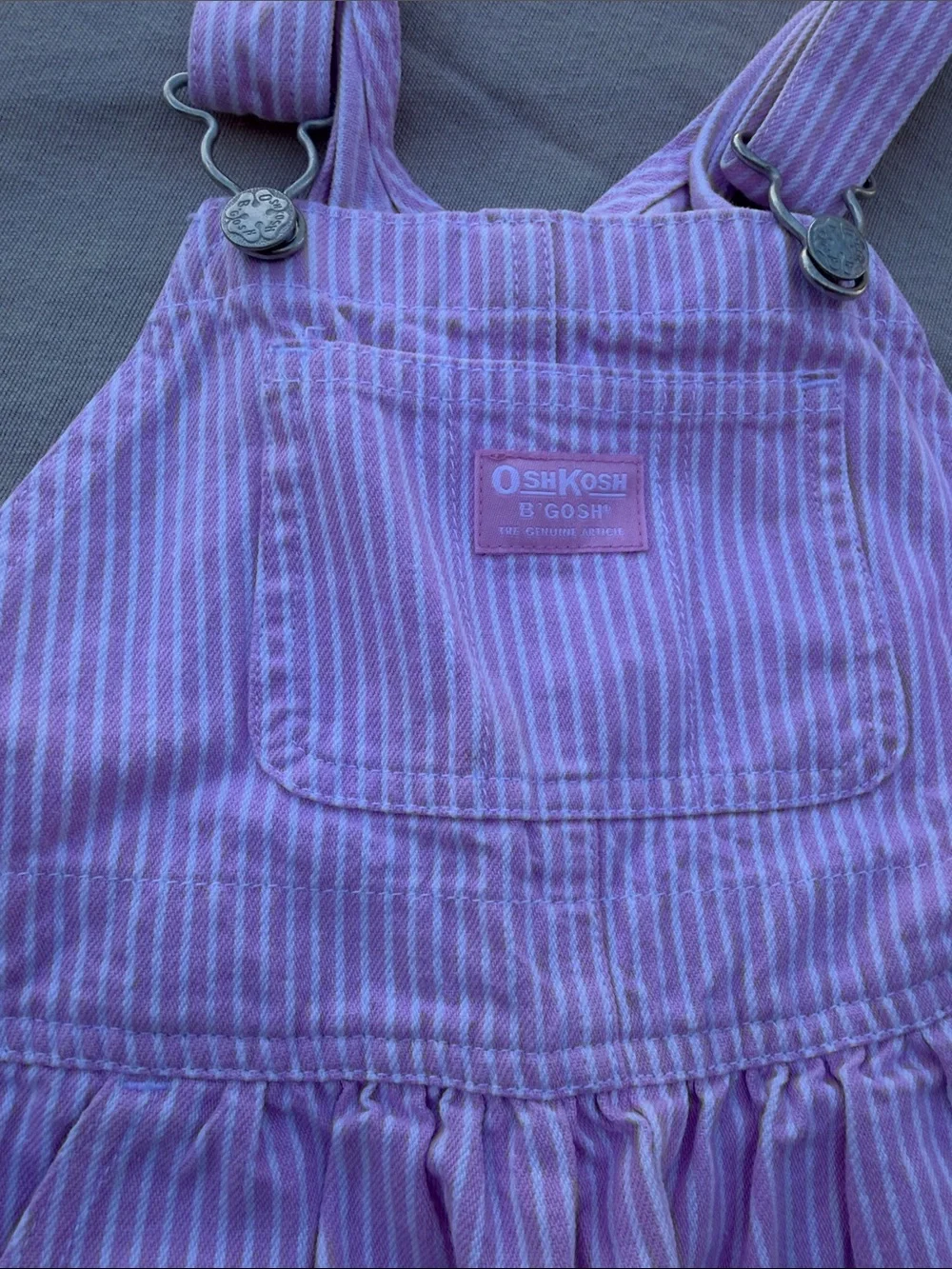 Pink & white stripe Oshkosh b’gosh Kids Overalls